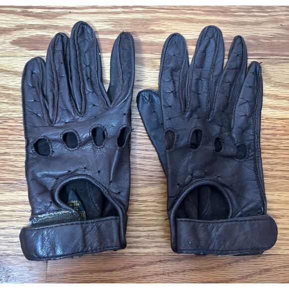 Vintage Leather Brown Leather Women's 80's Driving Size Small - Picture 1 of 6